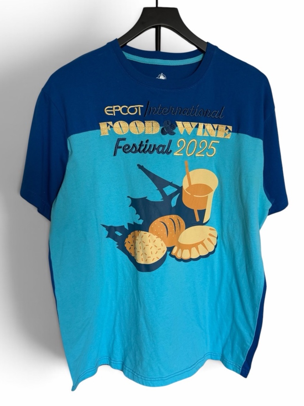 Disney EPCOT Food & Wine Festival 2025 Blue Unisex Tee Sz. L